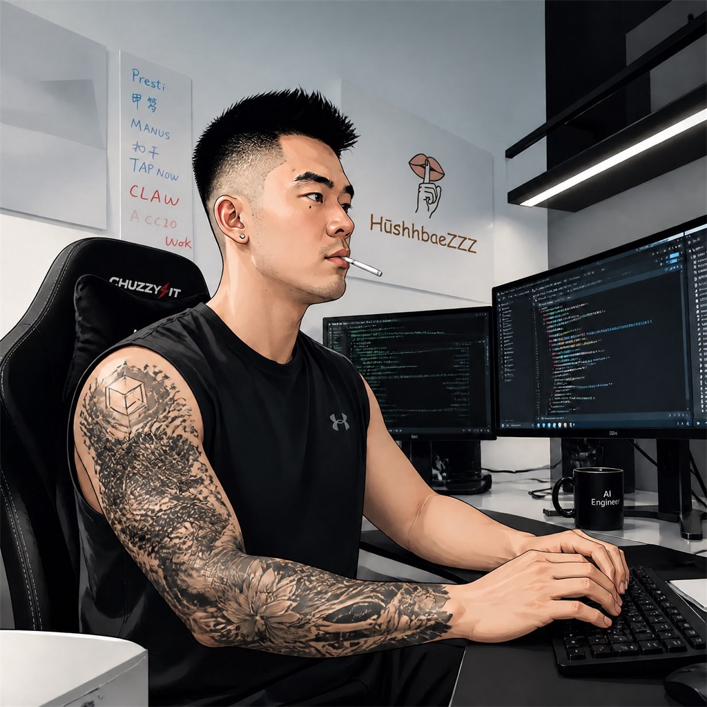 Eric at his workstation